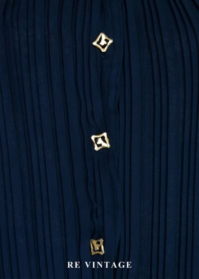 深海褶學 - 百褶金釦貴氣襯衫6