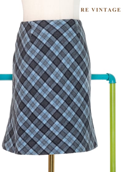Blue Haze 藍霧格影毛呢短裙（26"）1