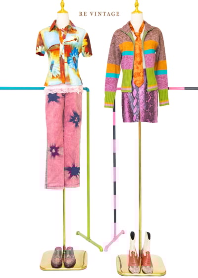 午後の畫布花語流動筆觸上衣2