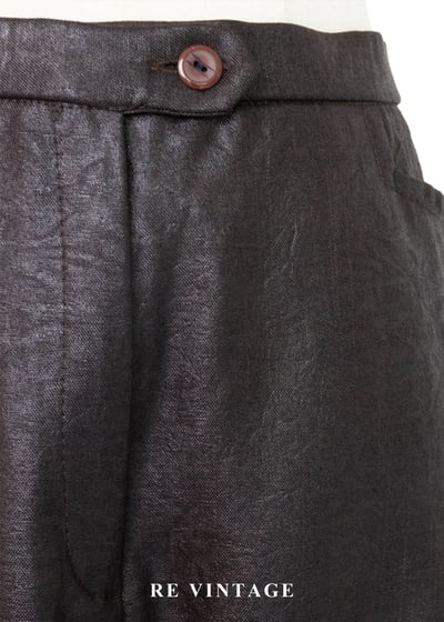 質感單品 - 深咖啡色壓紋帥長褲（28"）5