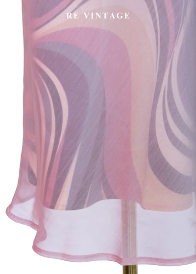 粉紅的液態夢境垂墜領洋裝8