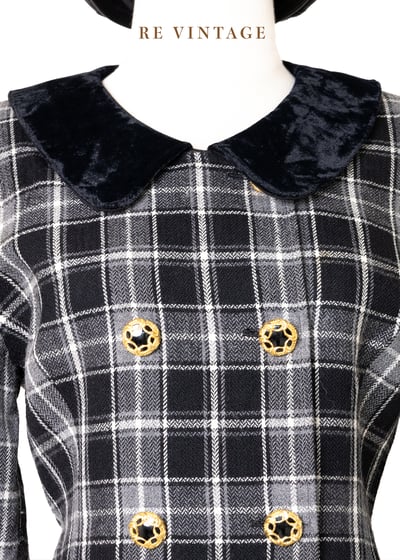 絕美氣質雙排釦格紋西裝外套3