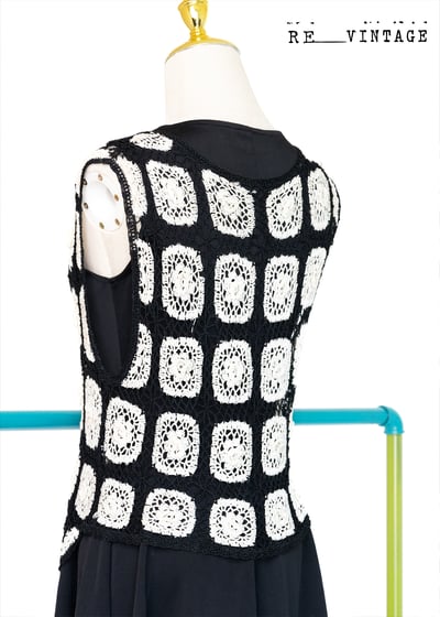 Crochet 立體小白花背心罩衫5