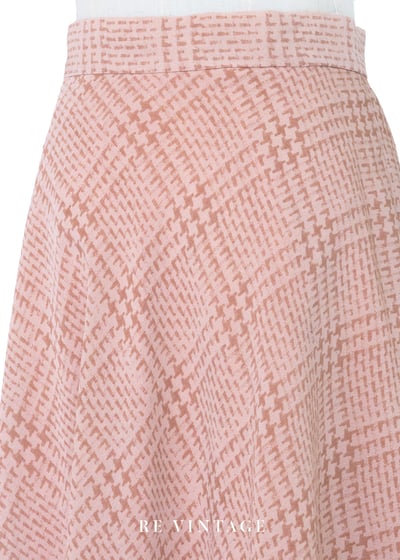 甜甜粉紅菱格印刷紋路長裙（24"）8