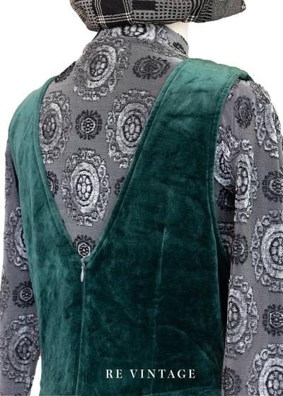 Peacock Green 小花釦絨布長洋裝7