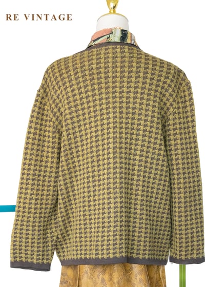 質感單品 - Lemon Yellow 千鳥格針織外套11