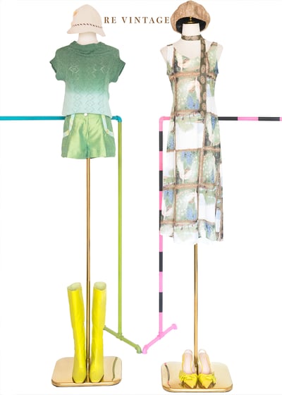 Green Flash  格紋珠珠迷你短褲（26"）2