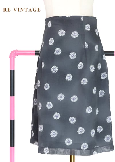 小雛菊暈染灰短裙（27"）1