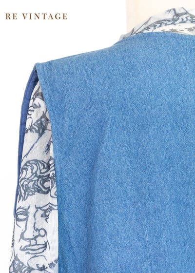 『歐洲寶物』格紋千層派牛仔背心11