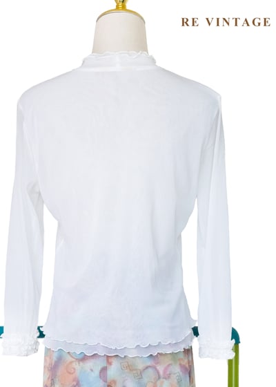 橘光亮片雪白精靈上衣9