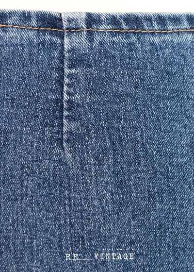 刺繡小花牛仔Ａ字中長裙10