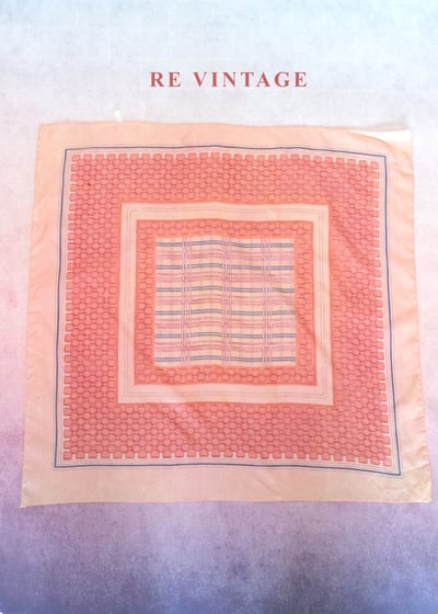 粉紅加州落日絲巾1