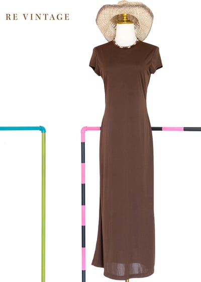 必備單品 - Toffee 棕色長版洋裝1