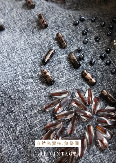 水洗灰調煙燻珠飾綻放牛仔裙（27"）16