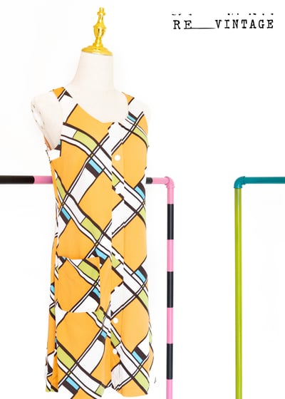 『法國寶物』菱格小橘子夏日洋裝2