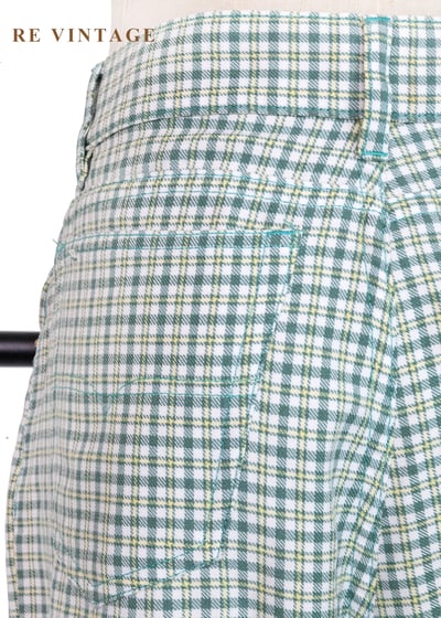 必備單品 - 藍綠色格紋長褲（28"）11