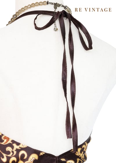 幻境帝國緞面繞頸洋裝15