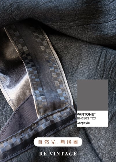 極簡主義 - 灰美人格紋肩帶長洋裝15