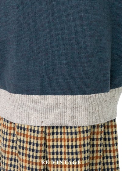 日本製 - 混色大色塊拼貼針織背心9