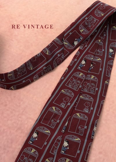 史奴比櫥窗酒紅領帶4