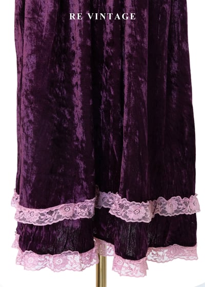 暗夜蝴蝶迷幻紫絨布蕾絲小洋裝6