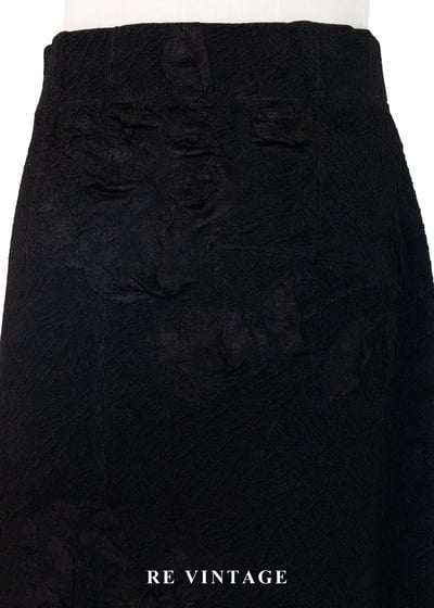 質感單品 - 皺摺之花黑短裙（26-32"）8