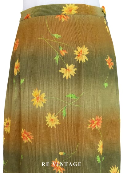 黃橘調色盤漸層雛菊長裙（26-30"）3