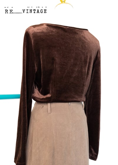 Happy sunflower 咖啡色絨布上衣4