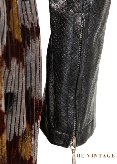 土耳其製 - 仿蛇皮壓紋光澤亮皮外套9