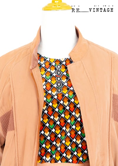 四色小菱格絨布長袖上衣3