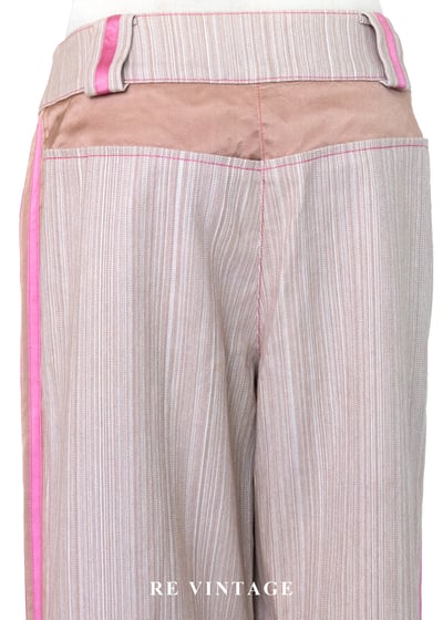 微醺香檳 - 甜蜜線條拼接長褲（28"）11