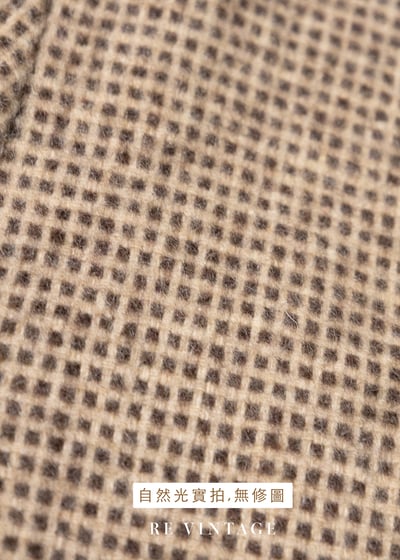 質感單品 - 小格紋米色毛呢大衣（可拆式毛背心內襯）19