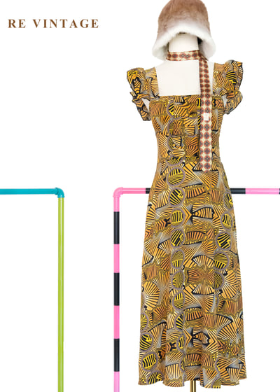 規律的幾何迷宮夏日派對洋裝1