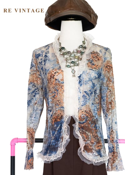 維多利亞繁花蕾絲邊罩衫1