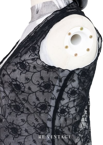 Black Flowers 神秘黑蕾絲長版背心11