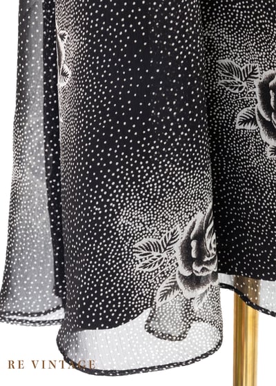 神秘黑玫瑰雪紡長洋裝8