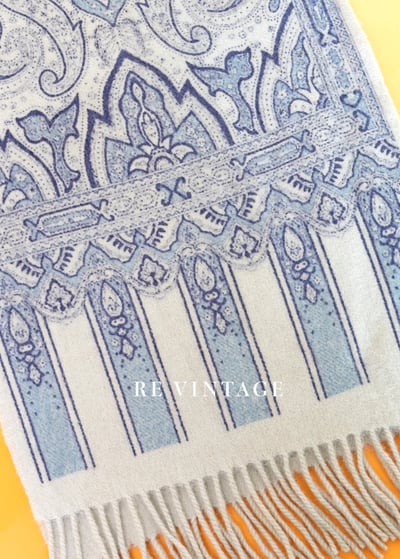 Royal Blue 高雅皇宮圖騰圍巾9