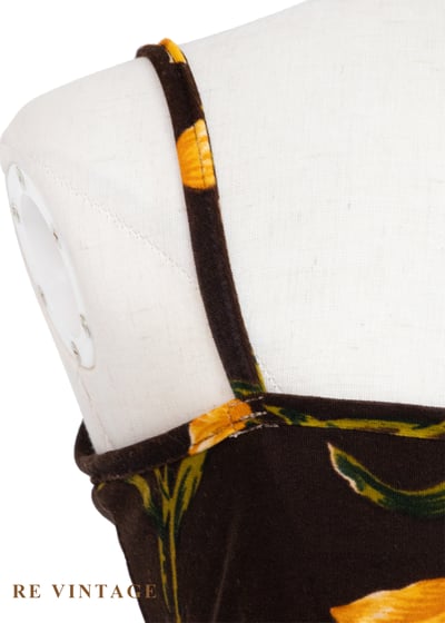 柑橘花香深巧克力色細肩帶洋裝10