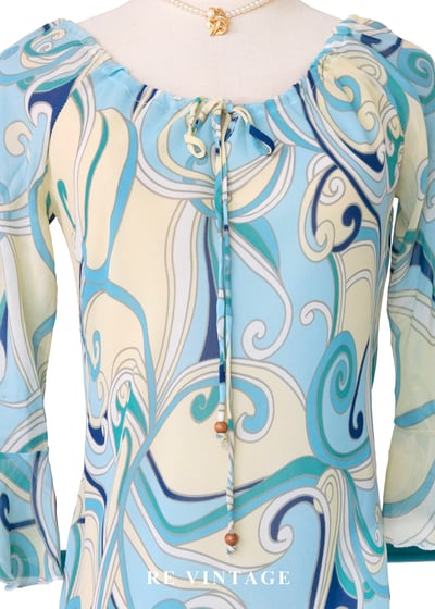 海潮迷幻普普風漩渦雪紡洋裝3