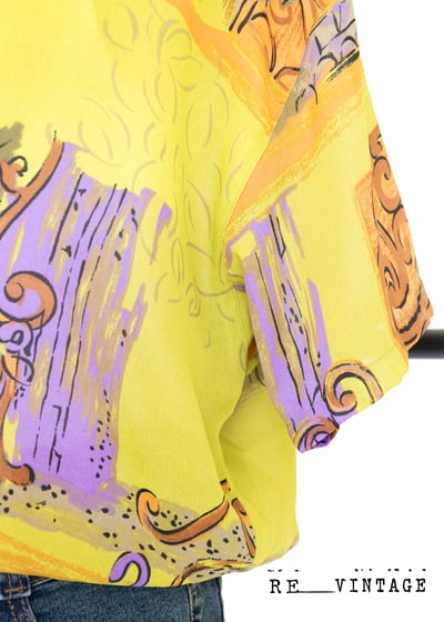 芥末黃圖騰短袖襯衫9