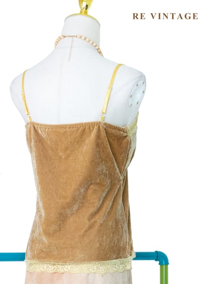 流金夢境 - 浪漫蕾絲花邊絨布小背心9