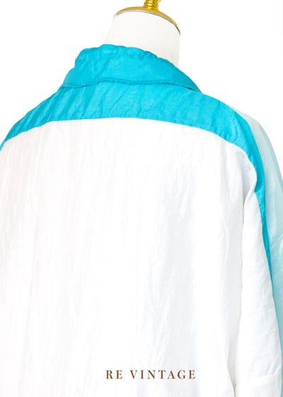 『歐洲寶物』湖水綠拼接尼龍小人偶外套 Sergio Tacchini17