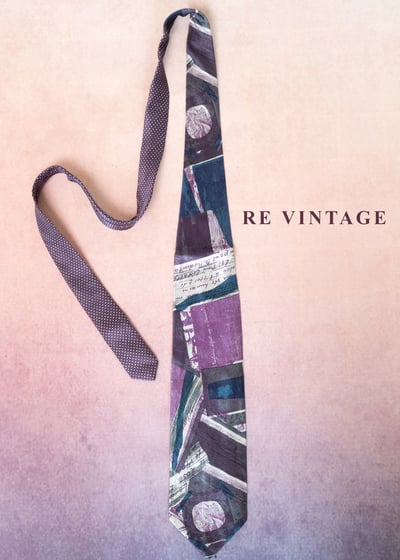 紫夜讀白幾何色塊主義領帶6