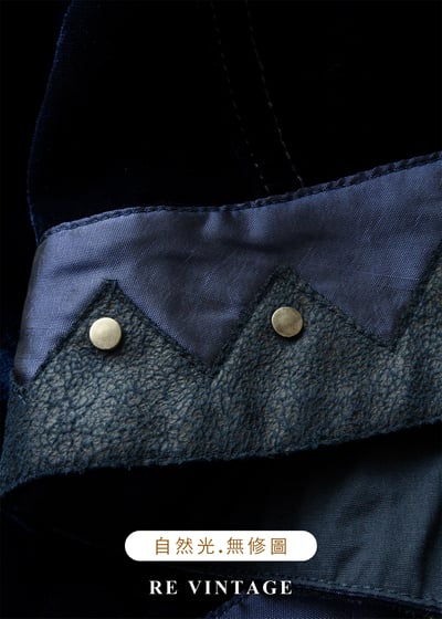 藍絨星光鉚釘短裙（27"）13