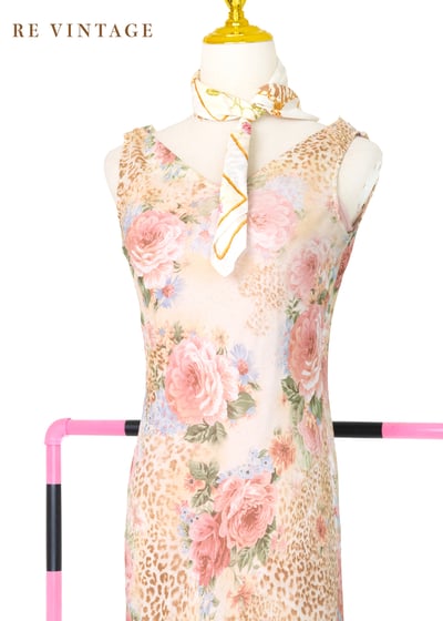 美麗佳人玫瑰豹紋氣質洋裝3