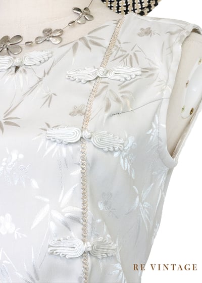 淺灰白月下竹影優雅背心5