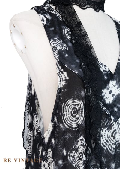 黑系紮染幾何圖騰長版背心7