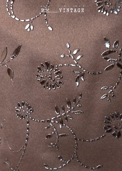 小花閃閃深咖啡色短裙6