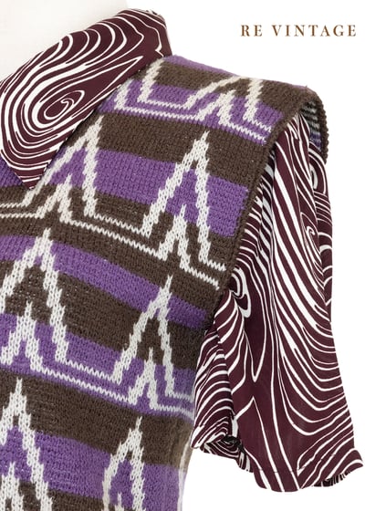 白白小山線條毛料針織背心4