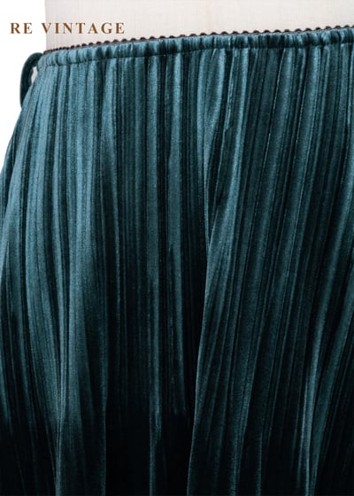 套裝組合 -深湖水綠壓褶絨布美裙（20-28"）5